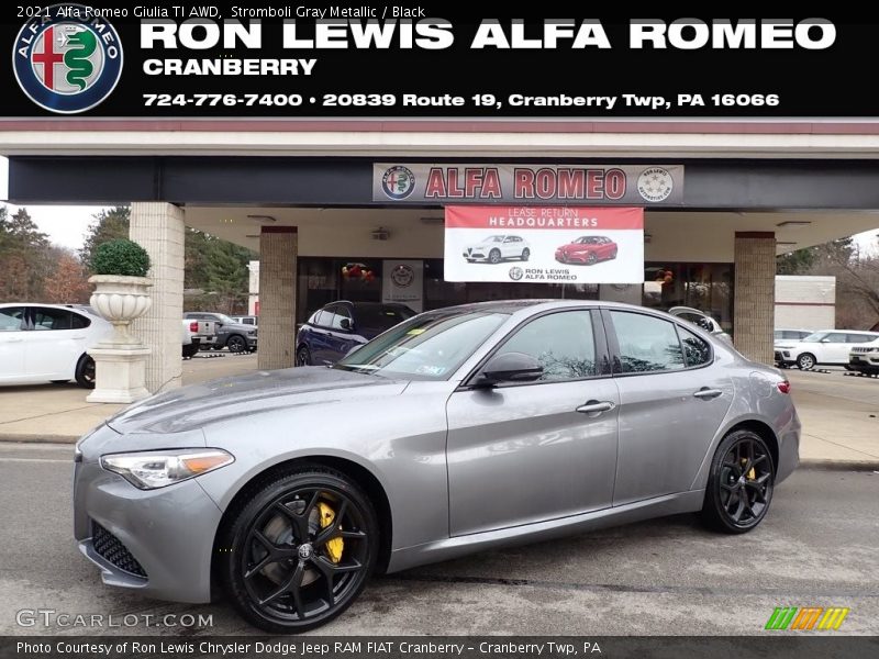 Stromboli Gray Metallic / Black 2021 Alfa Romeo Giulia TI AWD