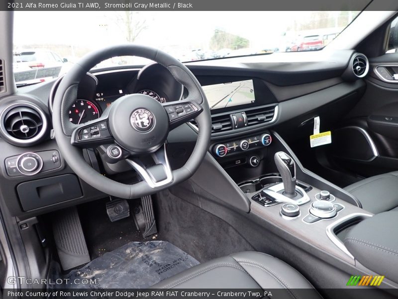 Stromboli Gray Metallic / Black 2021 Alfa Romeo Giulia TI AWD