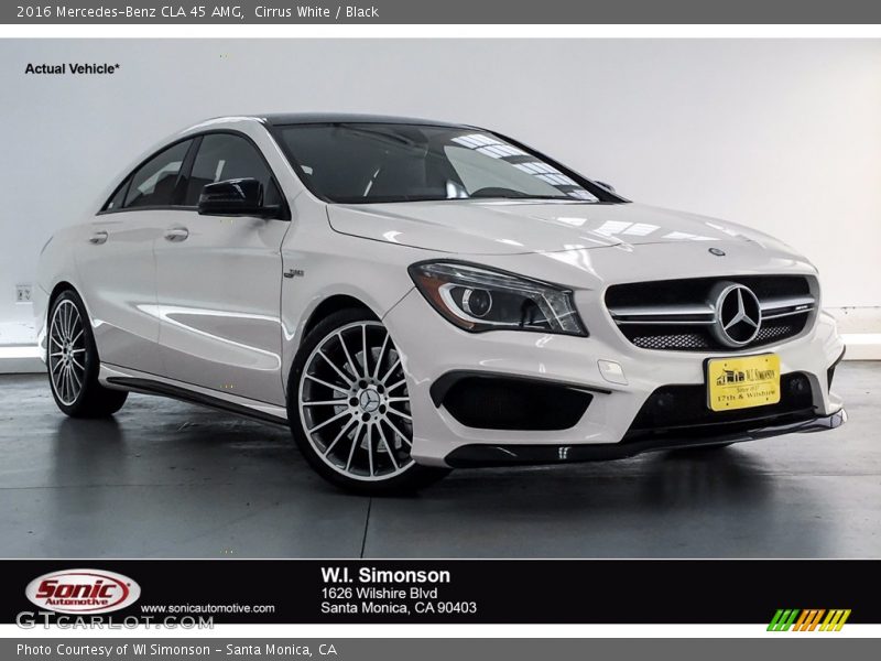 Cirrus White / Black 2016 Mercedes-Benz CLA 45 AMG