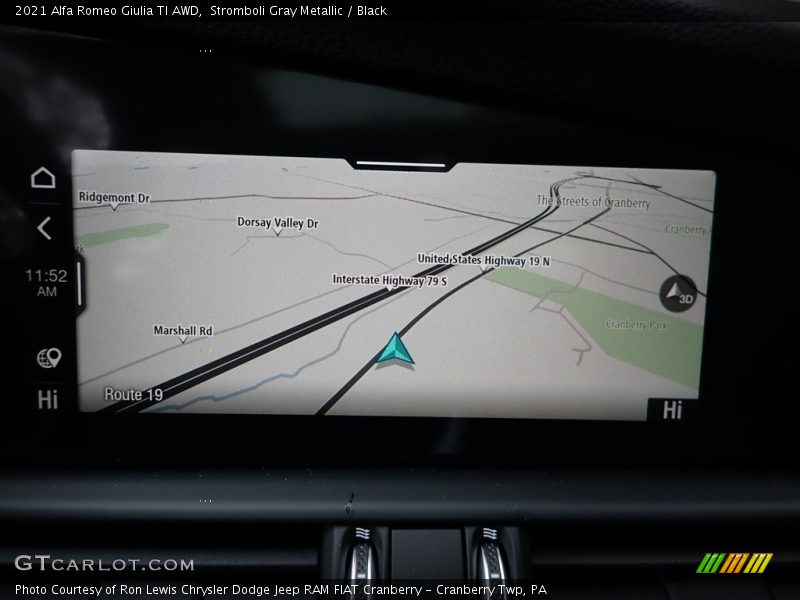 Stromboli Gray Metallic / Black 2021 Alfa Romeo Giulia TI AWD