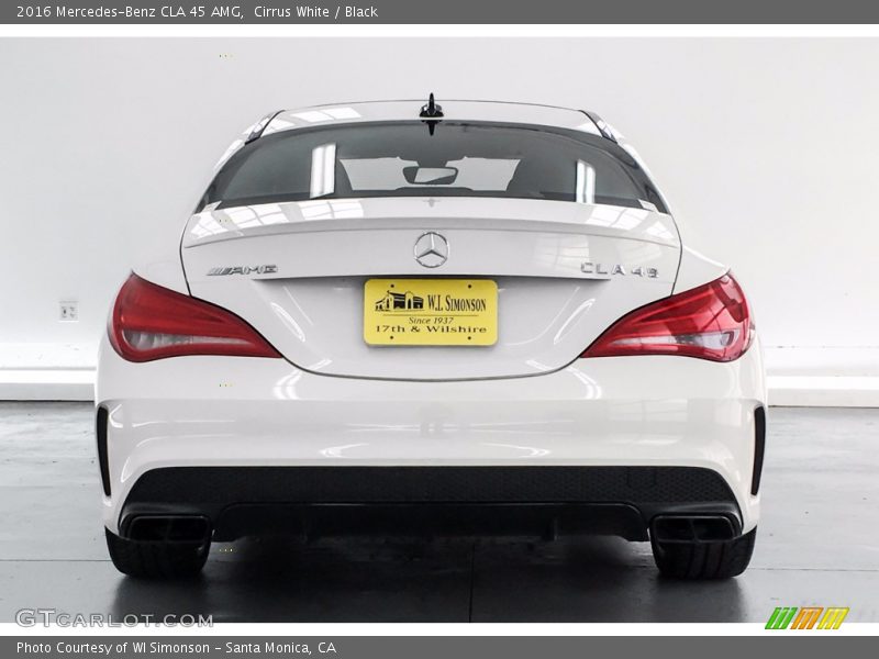 Cirrus White / Black 2016 Mercedes-Benz CLA 45 AMG