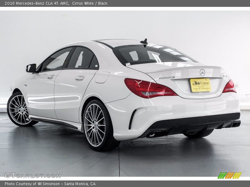 Cirrus White / Black 2016 Mercedes-Benz CLA 45 AMG