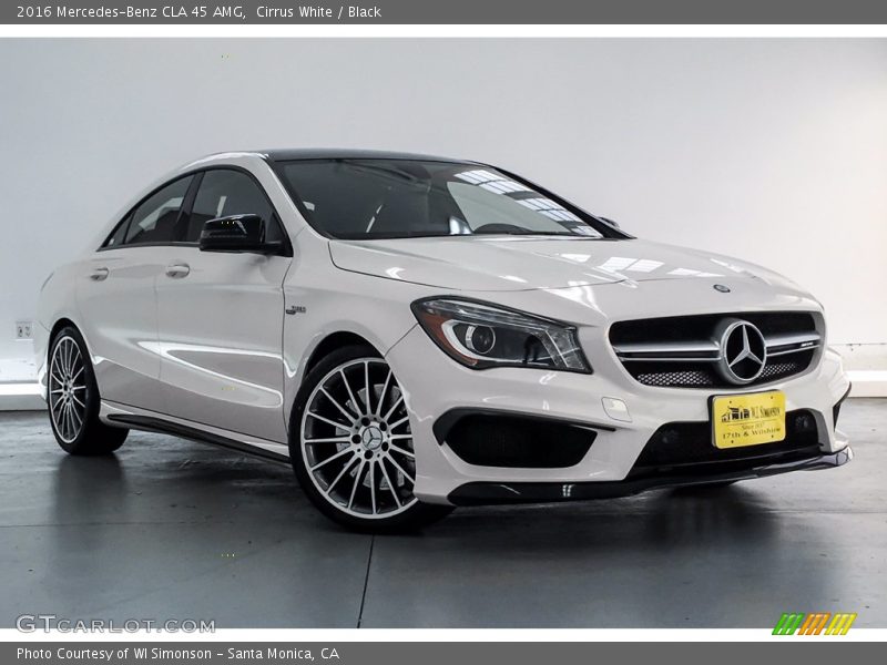 Cirrus White / Black 2016 Mercedes-Benz CLA 45 AMG