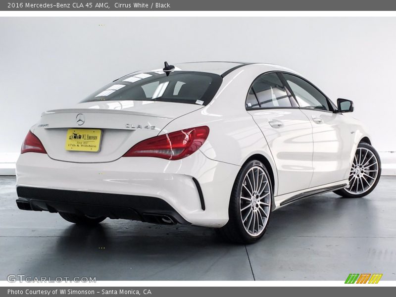 Cirrus White / Black 2016 Mercedes-Benz CLA 45 AMG
