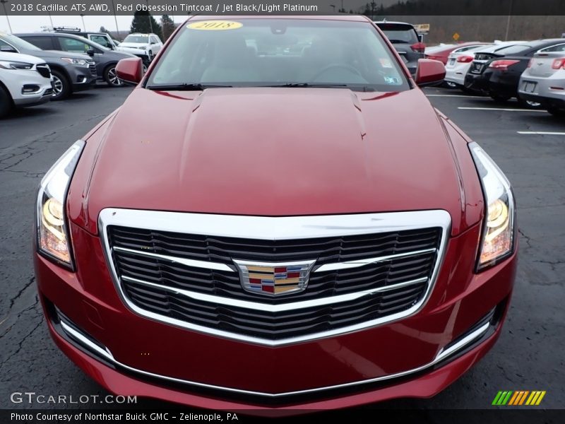 Red Obsession Tintcoat / Jet Black/Light Platinum 2018 Cadillac ATS AWD