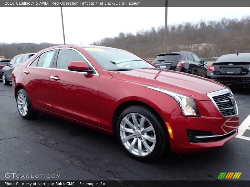 Red Obsession Tintcoat / Jet Black/Light Platinum 2018 Cadillac ATS AWD