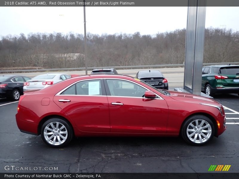 Red Obsession Tintcoat / Jet Black/Light Platinum 2018 Cadillac ATS AWD