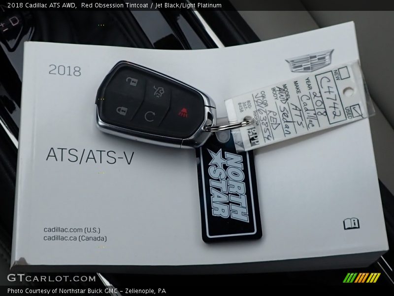 Red Obsession Tintcoat / Jet Black/Light Platinum 2018 Cadillac ATS AWD