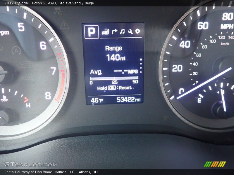 Mojave Sand / Beige 2017 Hyundai Tucson SE AWD