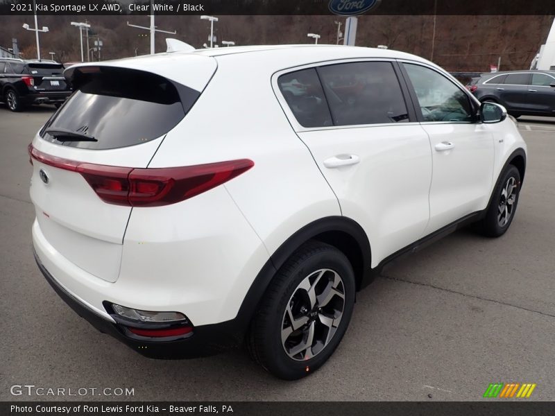 Clear White / Black 2021 Kia Sportage LX AWD