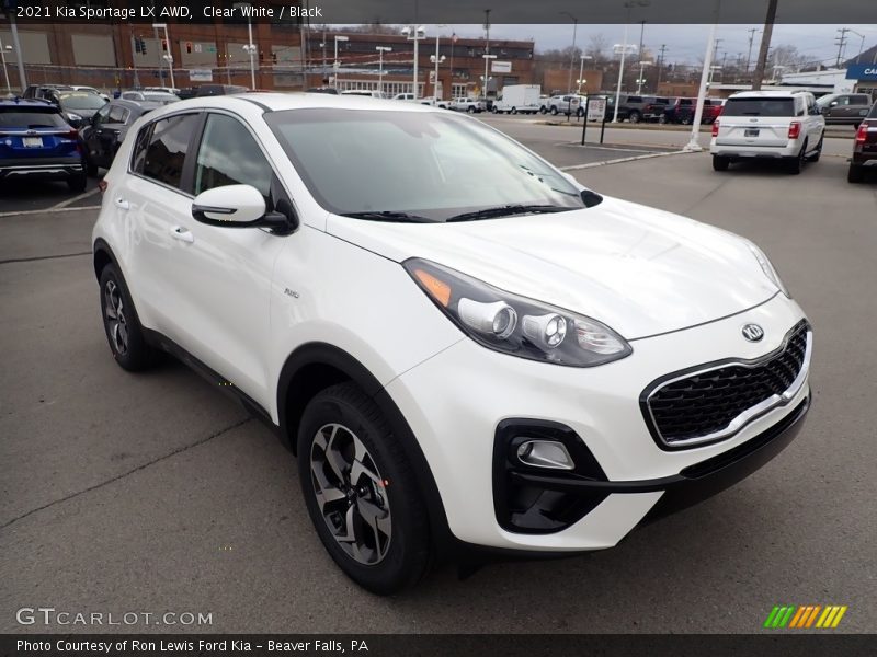 Clear White / Black 2021 Kia Sportage LX AWD