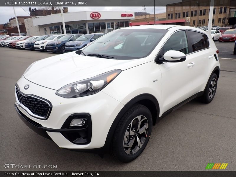 Clear White / Black 2021 Kia Sportage LX AWD