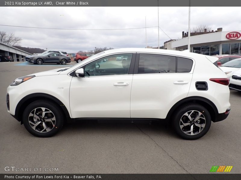 Clear White / Black 2021 Kia Sportage LX AWD