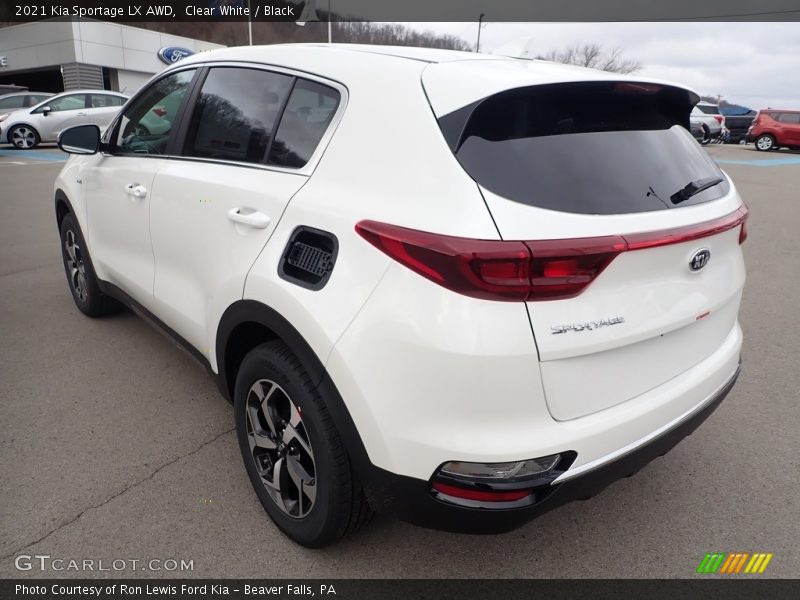 Clear White / Black 2021 Kia Sportage LX AWD