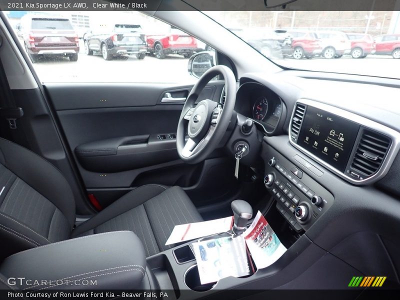 Clear White / Black 2021 Kia Sportage LX AWD