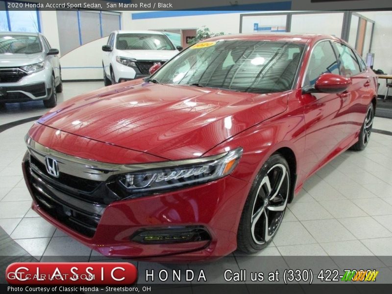 San Marino Red / Black 2020 Honda Accord Sport Sedan