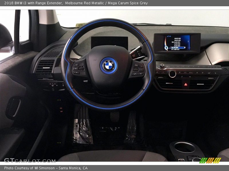 Melbourne Red Metallic / Mega Carum Spice Grey 2018 BMW i3 with Range Extender