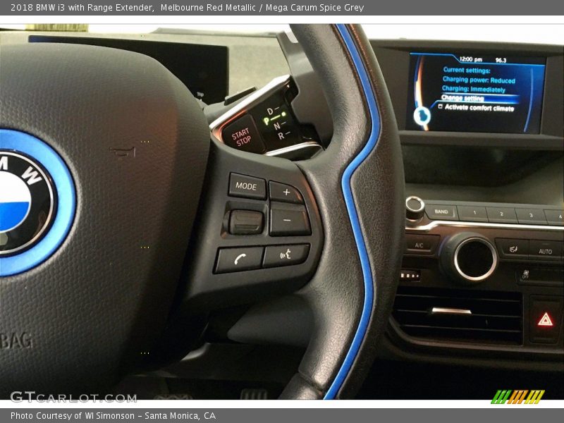 Melbourne Red Metallic / Mega Carum Spice Grey 2018 BMW i3 with Range Extender