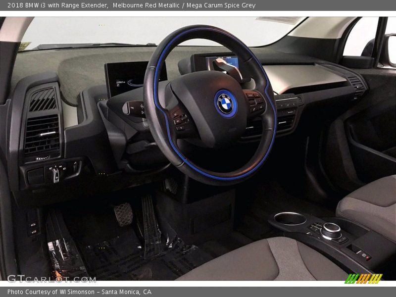 Melbourne Red Metallic / Mega Carum Spice Grey 2018 BMW i3 with Range Extender