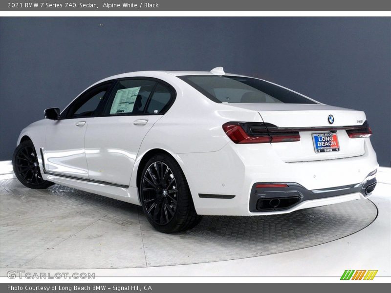 Alpine White / Black 2021 BMW 7 Series 740i Sedan