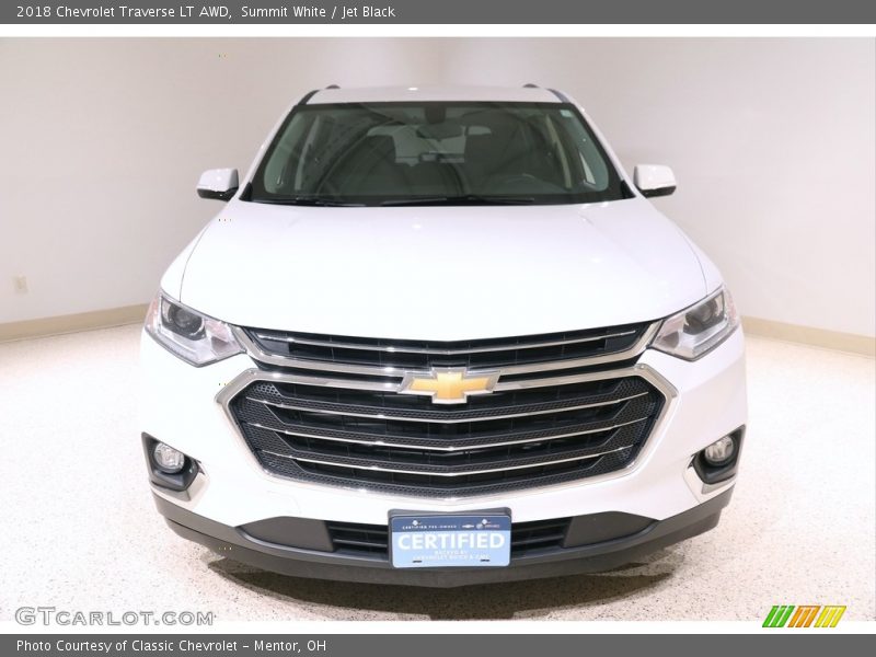 Summit White / Jet Black 2018 Chevrolet Traverse LT AWD