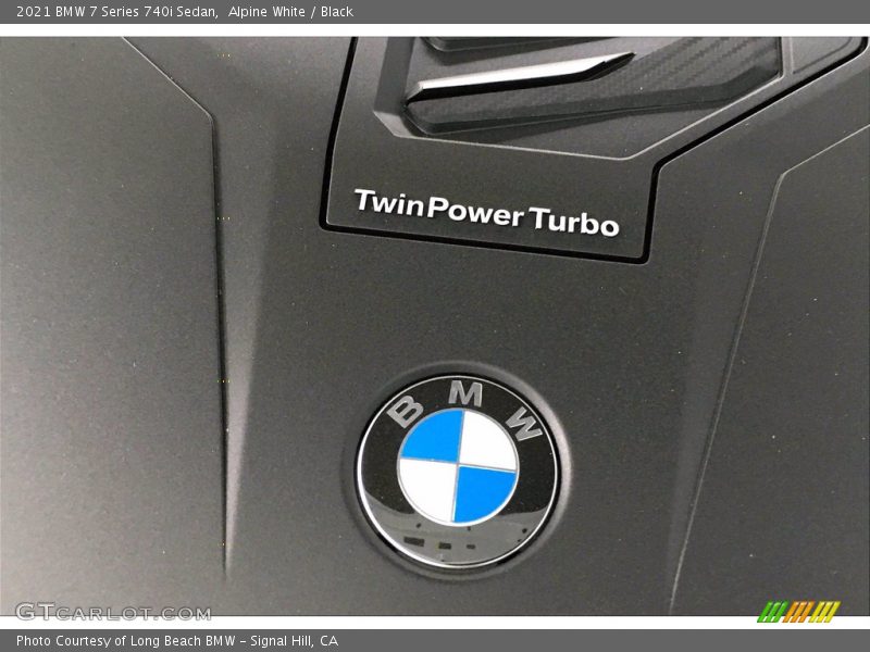Alpine White / Black 2021 BMW 7 Series 740i Sedan