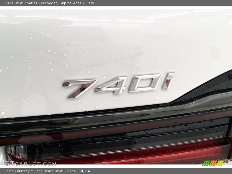 Alpine White / Black 2021 BMW 7 Series 740i Sedan
