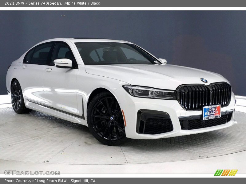 Alpine White / Black 2021 BMW 7 Series 740i Sedan