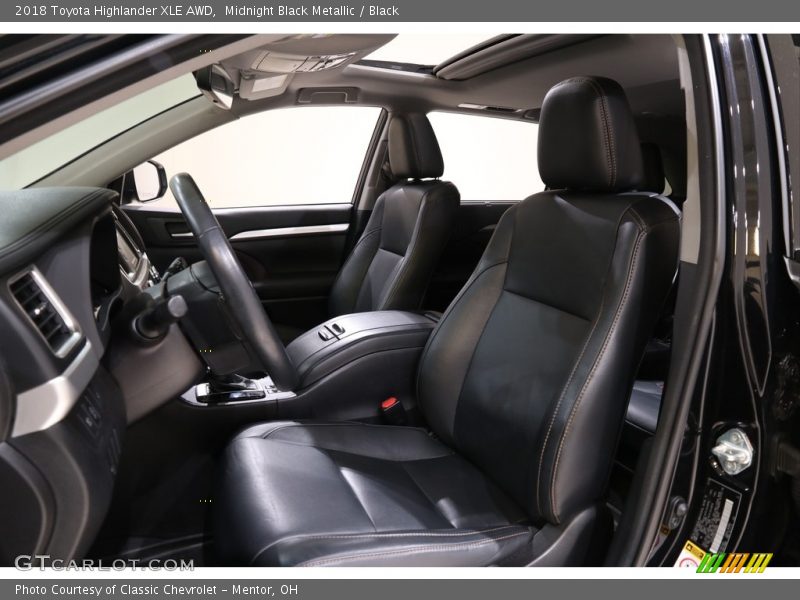 Midnight Black Metallic / Black 2018 Toyota Highlander XLE AWD