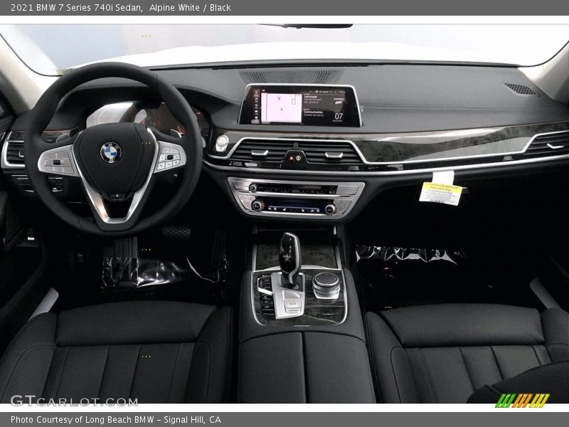 Alpine White / Black 2021 BMW 7 Series 740i Sedan