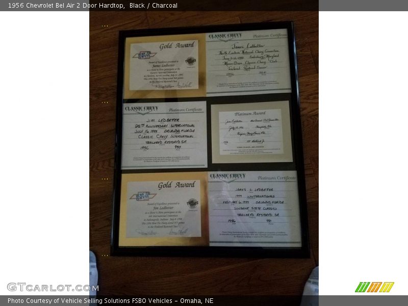Black / Charcoal 1956 Chevrolet Bel Air 2 Door Hardtop
