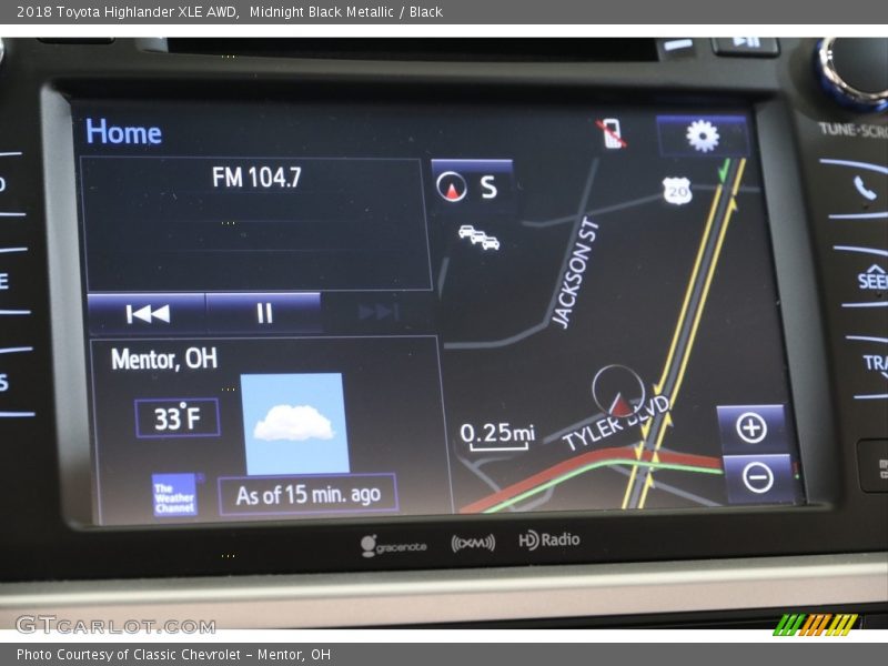 Midnight Black Metallic / Black 2018 Toyota Highlander XLE AWD