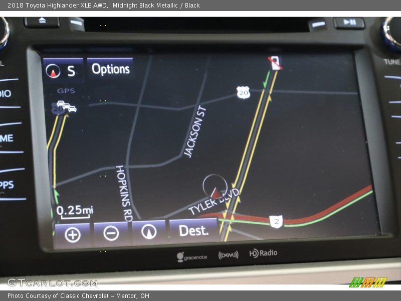 Midnight Black Metallic / Black 2018 Toyota Highlander XLE AWD