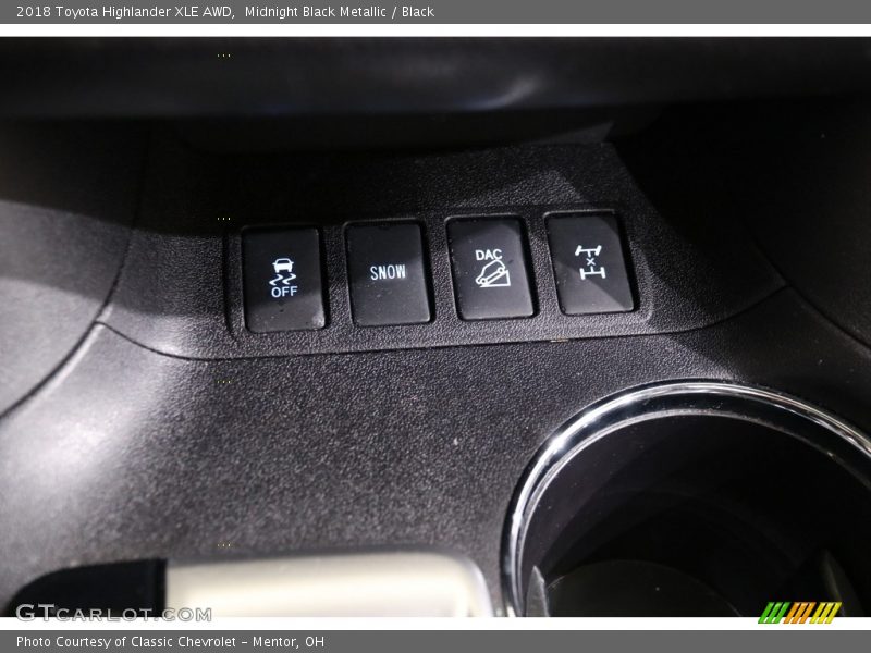 Midnight Black Metallic / Black 2018 Toyota Highlander XLE AWD