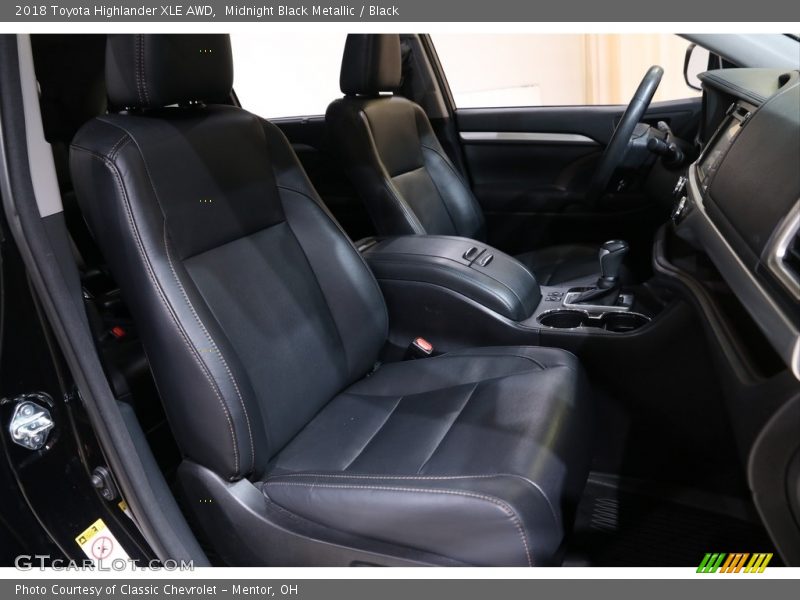 Midnight Black Metallic / Black 2018 Toyota Highlander XLE AWD