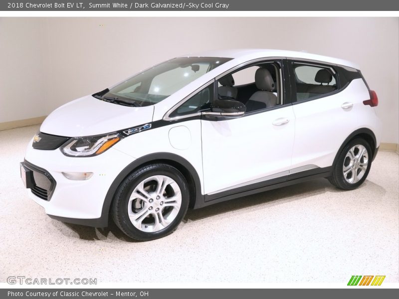 Summit White / Dark Galvanized/­Sky Cool Gray 2018 Chevrolet Bolt EV LT