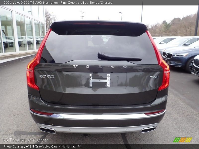 Pine Grey Metallic / Blonde/Charcoal 2021 Volvo XC90 T6 AWD Inscription