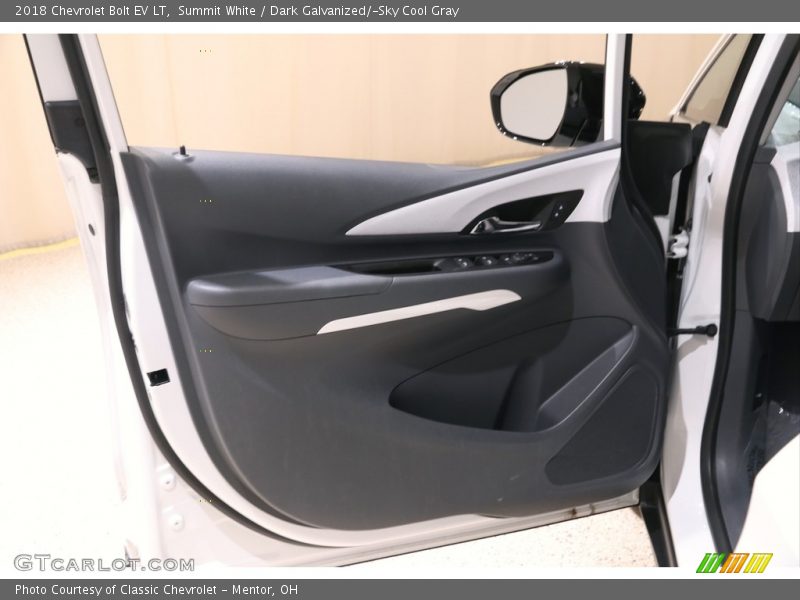 Summit White / Dark Galvanized/­Sky Cool Gray 2018 Chevrolet Bolt EV LT