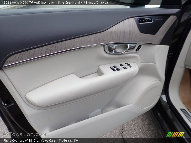 Pine Grey Metallic / Blonde/Charcoal 2021 Volvo XC90 T6 AWD Inscription