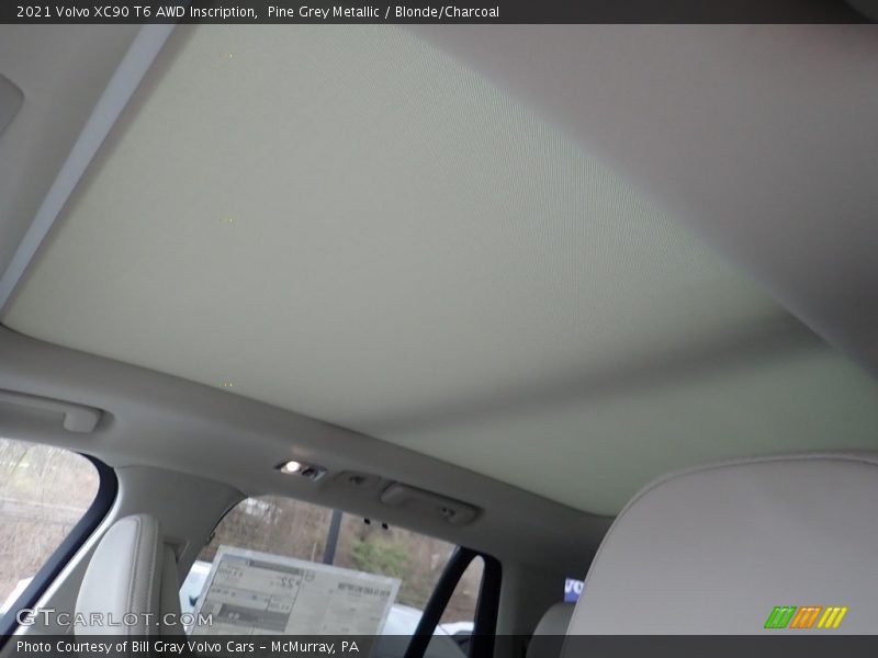 Pine Grey Metallic / Blonde/Charcoal 2021 Volvo XC90 T6 AWD Inscription
