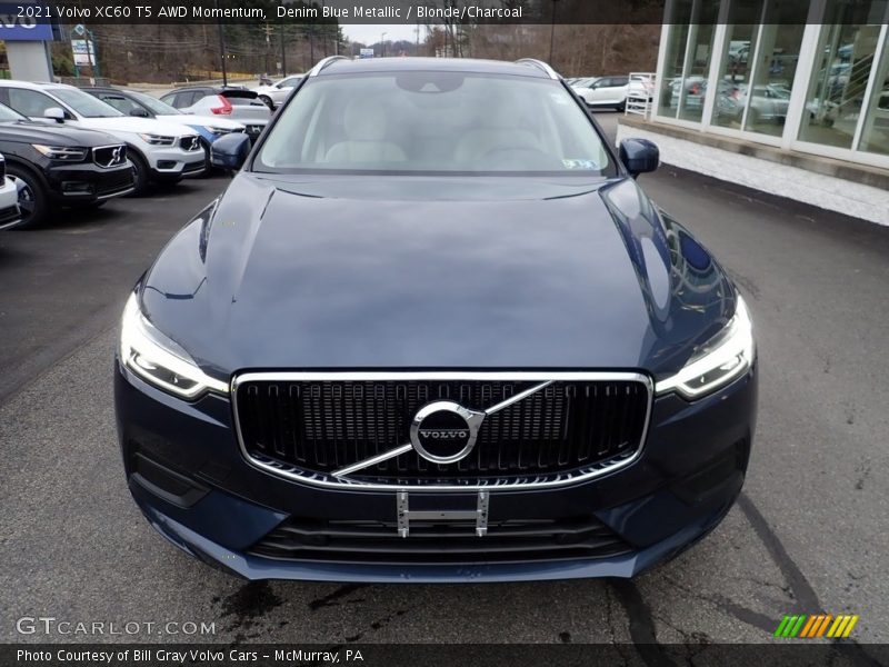 Denim Blue Metallic / Blonde/Charcoal 2021 Volvo XC60 T5 AWD Momentum