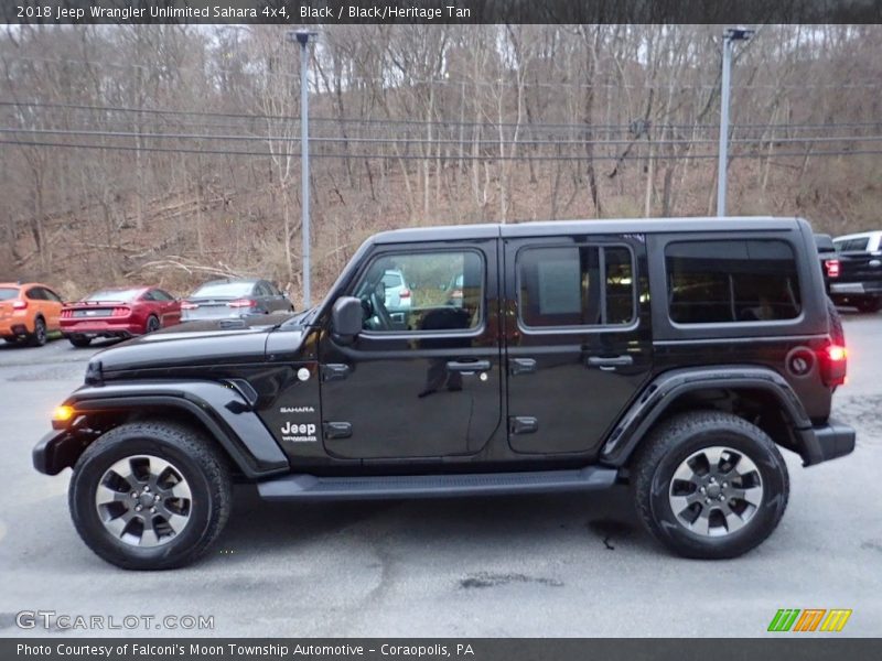 Black / Black/Heritage Tan 2018 Jeep Wrangler Unlimited Sahara 4x4