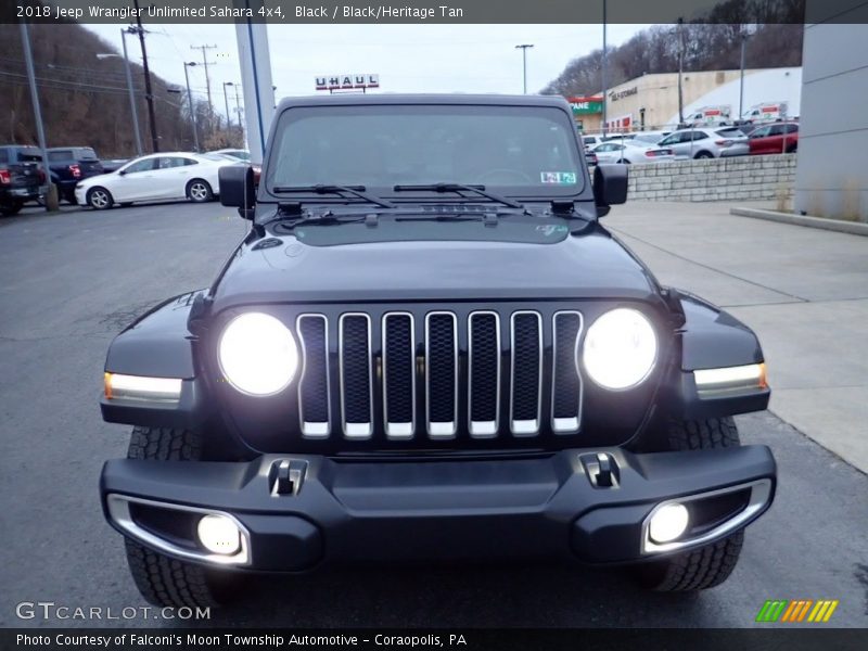 Black / Black/Heritage Tan 2018 Jeep Wrangler Unlimited Sahara 4x4