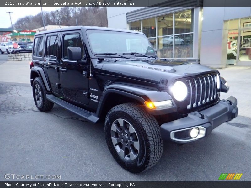 Black / Black/Heritage Tan 2018 Jeep Wrangler Unlimited Sahara 4x4