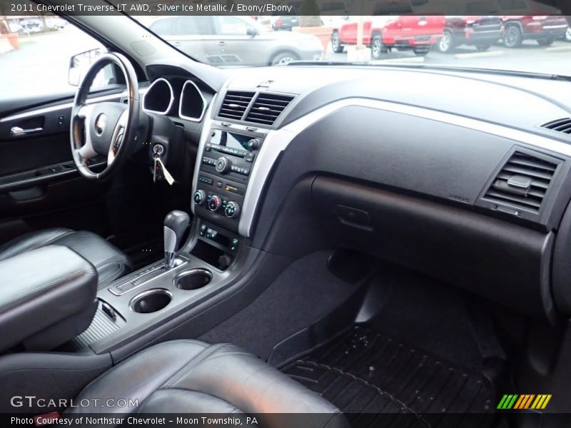 Silver Ice Metallic / Ebony/Ebony 2011 Chevrolet Traverse LT AWD