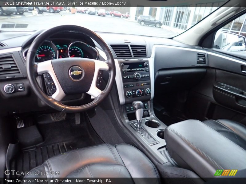 Silver Ice Metallic / Ebony/Ebony 2011 Chevrolet Traverse LT AWD