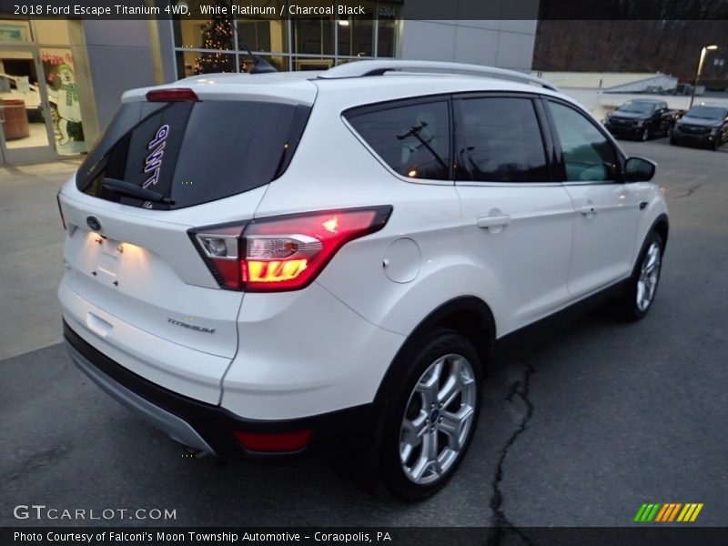 White Platinum / Charcoal Black 2018 Ford Escape Titanium 4WD