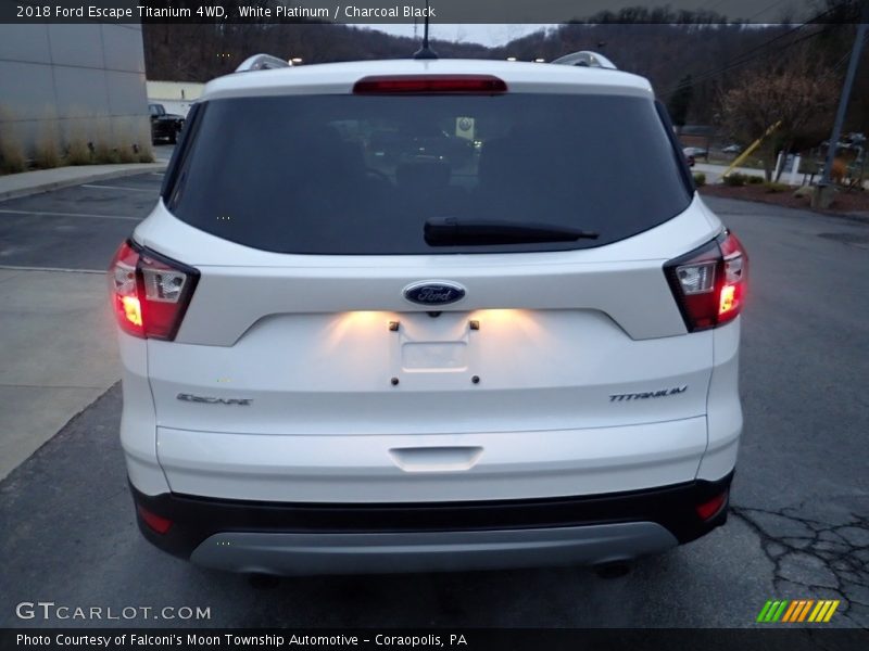 White Platinum / Charcoal Black 2018 Ford Escape Titanium 4WD