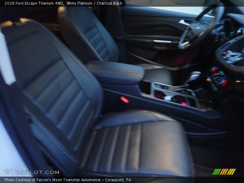 White Platinum / Charcoal Black 2018 Ford Escape Titanium 4WD
