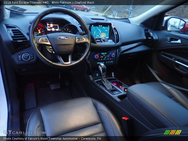 White Platinum / Charcoal Black 2018 Ford Escape Titanium 4WD